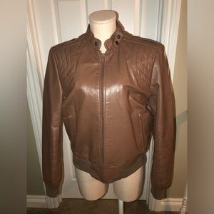 Jonathan Christopher Brown Leather Jacket
